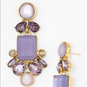 Kate Spade 12k Plated Statement Earrings - lilac